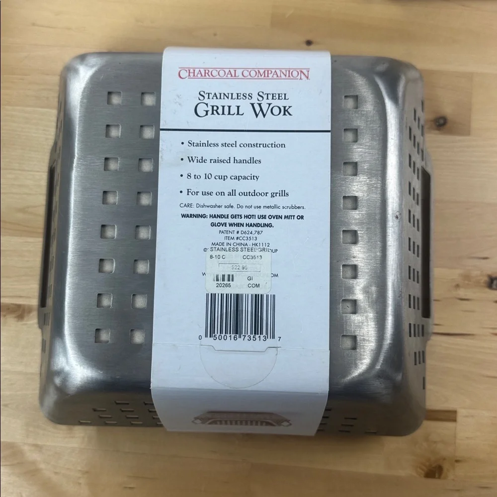 Stainless Steel Grill Wok, Corn on the Cob Accessories & Napkins Summertime BBQ